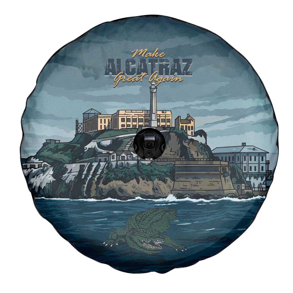 Make Alcatraz Great Again Spare Tire Cover Vintage Retro LT9