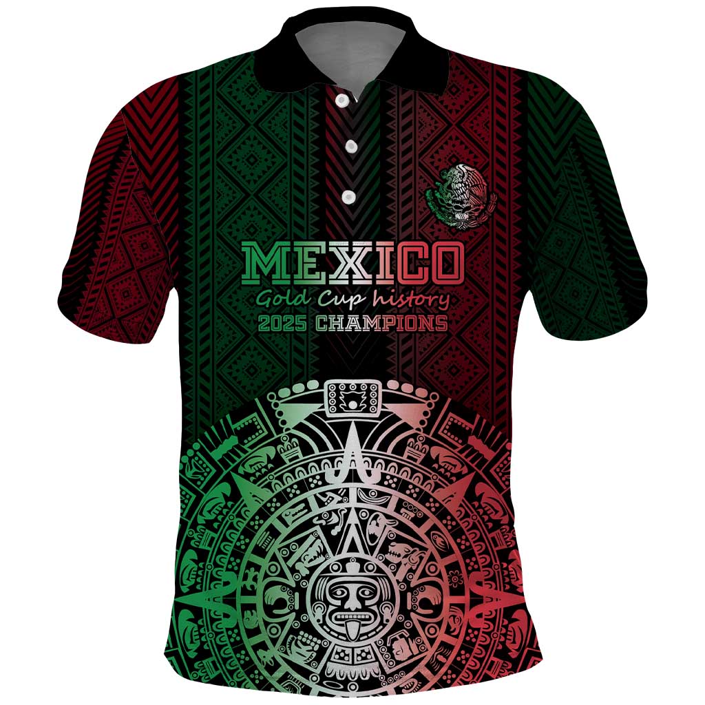 Mexico Football Custom Polo Shirt Mexico's Make History 2025 Flag Style LT9
