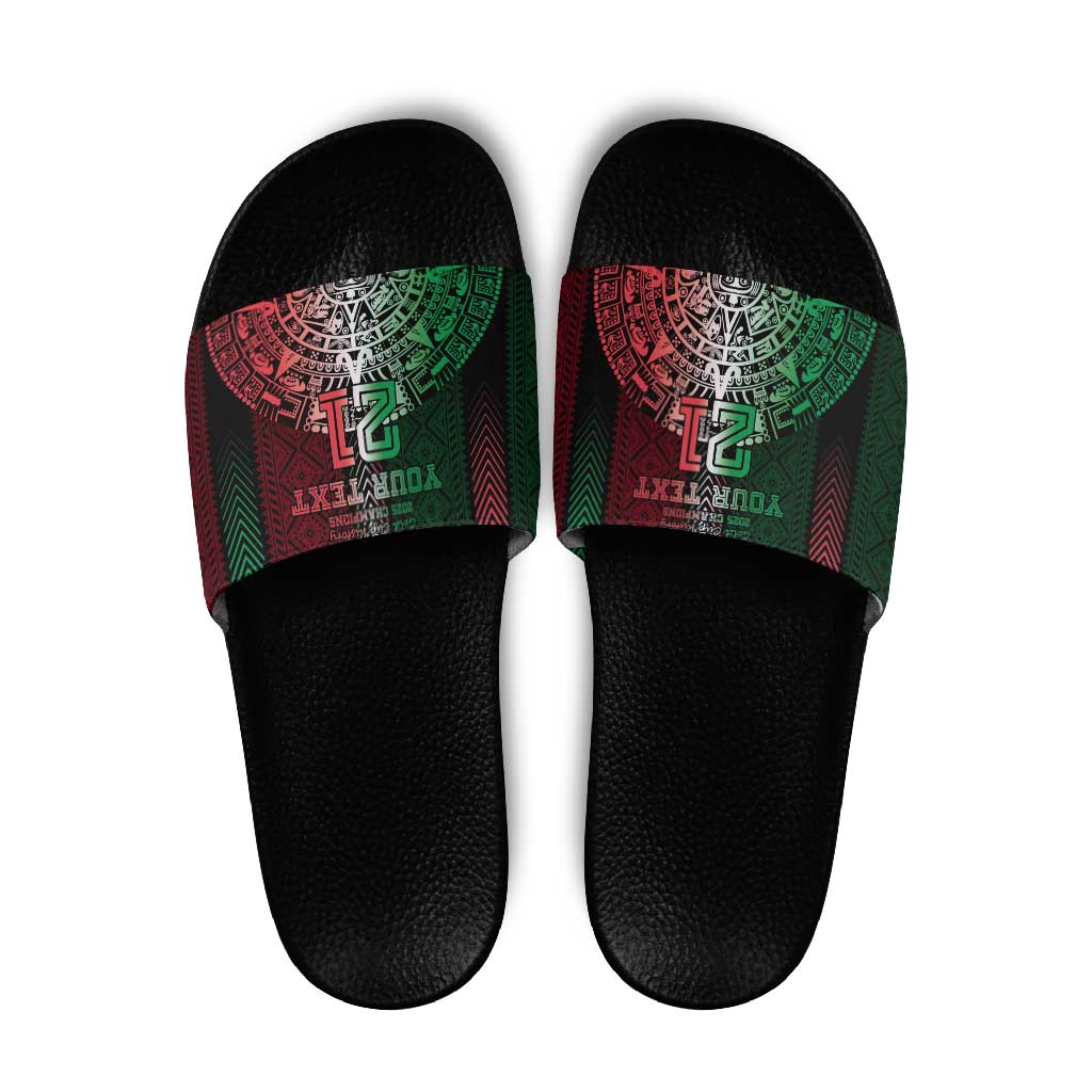 Mexico Football Custom Slide Sandals Mexico's Make History 2025 Flag Style LT9