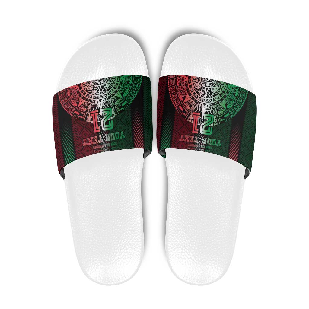 Mexico Football Custom Slide Sandals Mexico's Make History 2025 Flag Style LT9