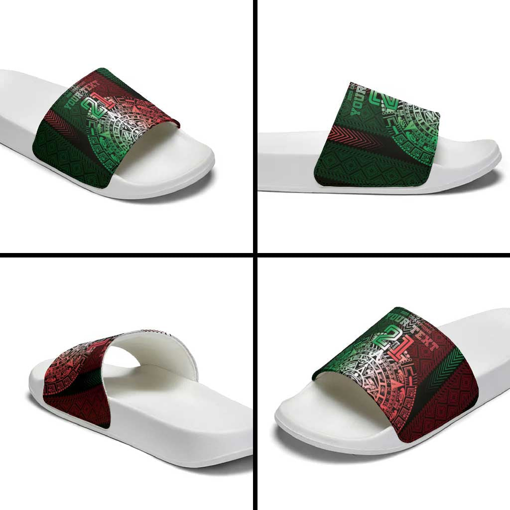 Mexico Football Custom Slide Sandals Mexico's Make History 2025 Flag Style LT9