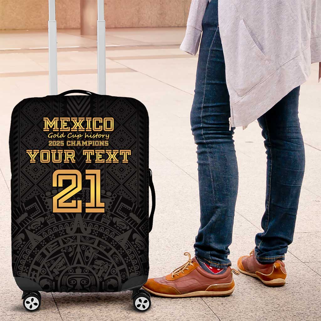 Mexico Football Custom Luggage Cover Mexico's Make History 2025 Gold Style LT9