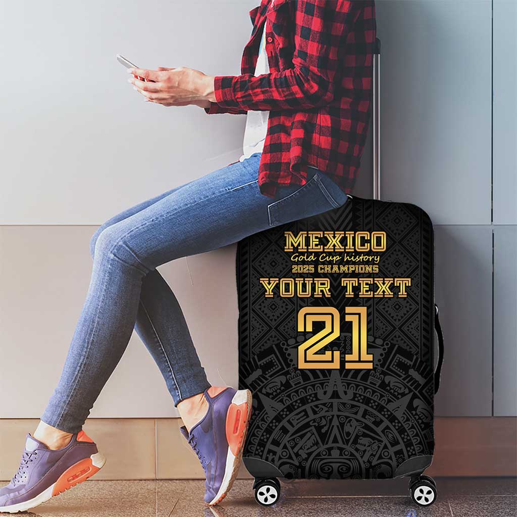 Mexico Football Custom Luggage Cover Mexico's Make History 2025 Gold Style LT9