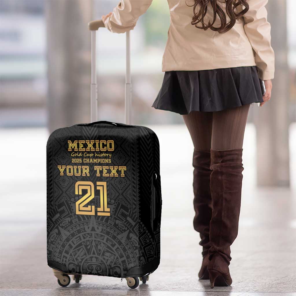 Mexico Football Custom Luggage Cover Mexico's Make History 2025 Gold Style LT9