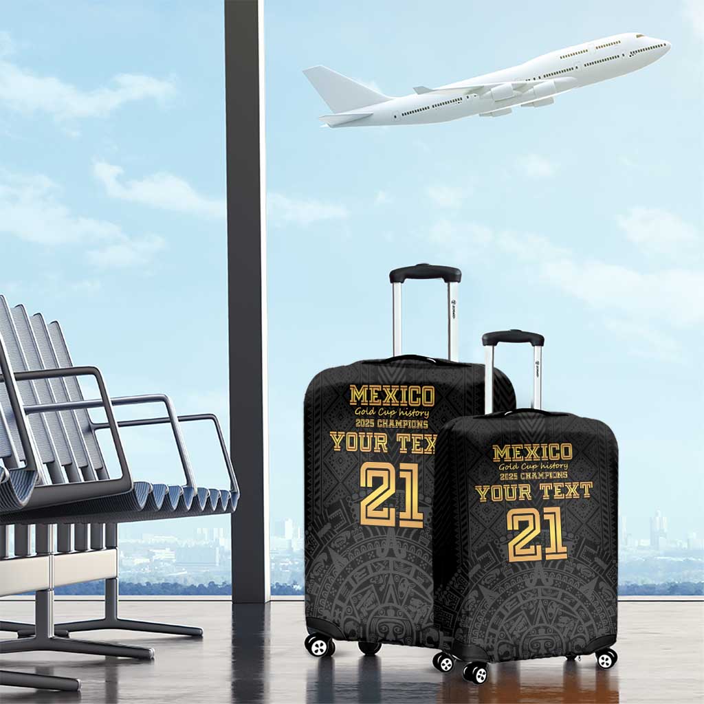 Mexico Football Custom Luggage Cover Mexico's Make History 2025 Gold Style LT9