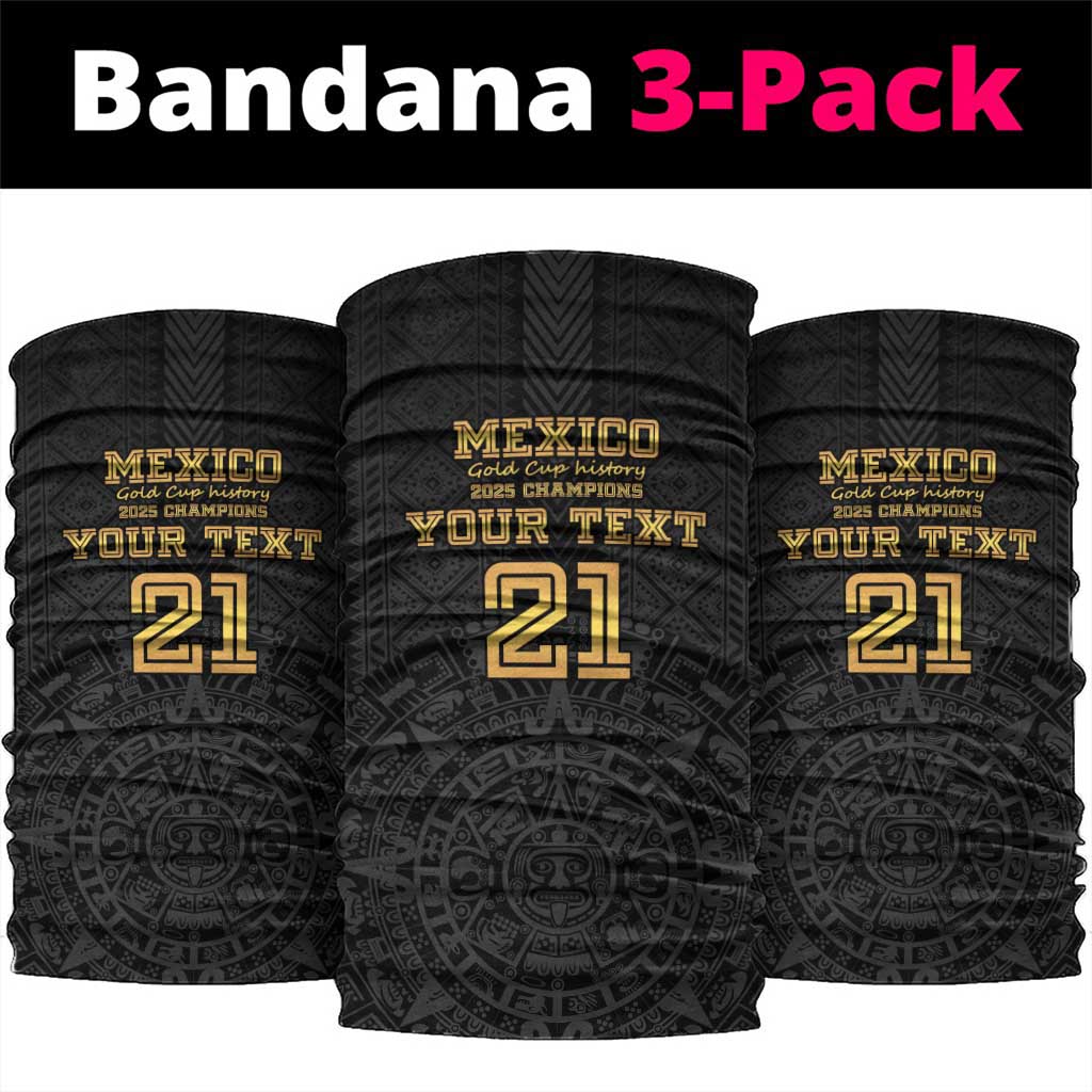 Mexico Football Custom Neck Gaiter Mexico's Make History 2025 Gold Style LT9