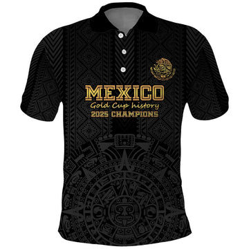 Mexico Football Custom Polo Shirt Mexico's Make History 2025 Gold Style LT9