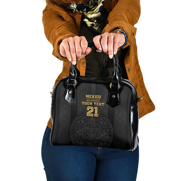 Mexico Football Custom Shoulder Handbag Mexico's Make History 2025 Gold Style LT9