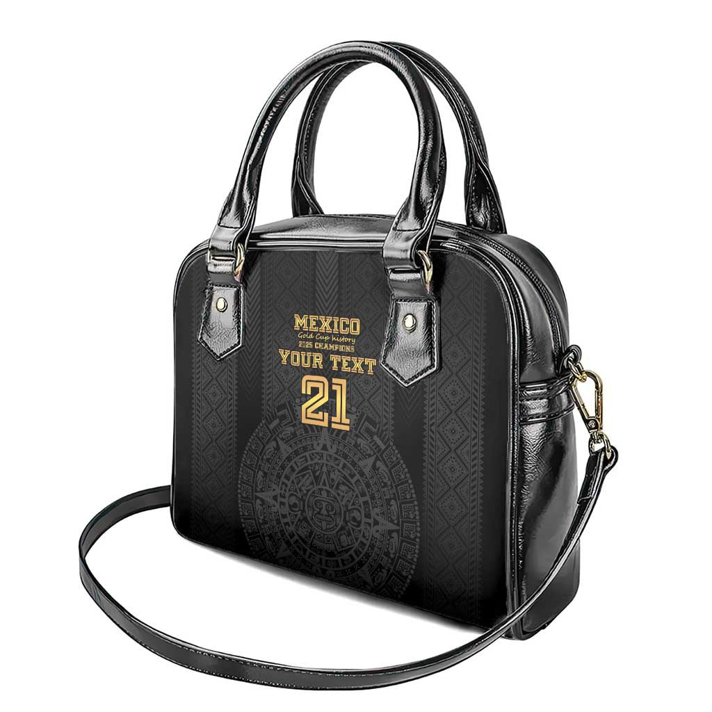 Mexico Football Custom Shoulder Handbag Mexico's Make History 2025 Gold Style LT9