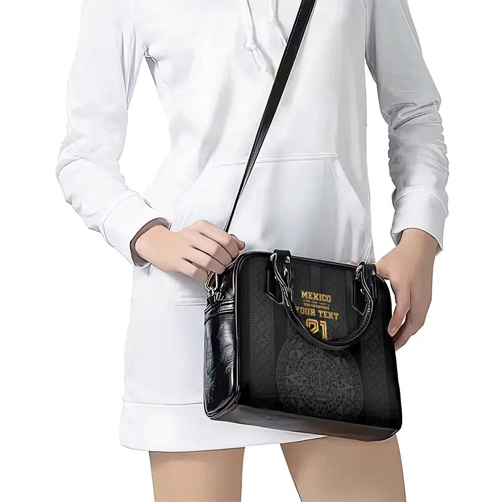 Mexico Football Custom Shoulder Handbag Mexico's Make History 2025 Gold Style LT9