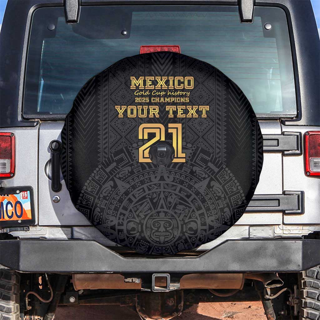 Mexico Football Custom Spare Tire Cover Mexico's Make History 2025 Gold Style LT9