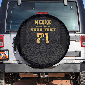 Mexico Football Custom Spare Tire Cover Mexico's Make History 2025 Gold Style LT9