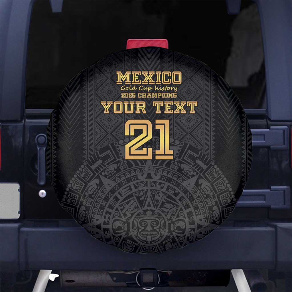 Mexico Football Custom Spare Tire Cover Mexico's Make History 2025 Gold Style LT9