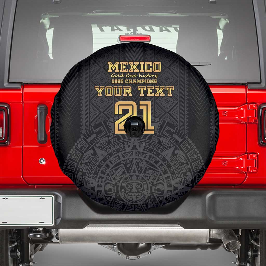Mexico Football Custom Spare Tire Cover Mexico's Make History 2025 Gold Style LT9