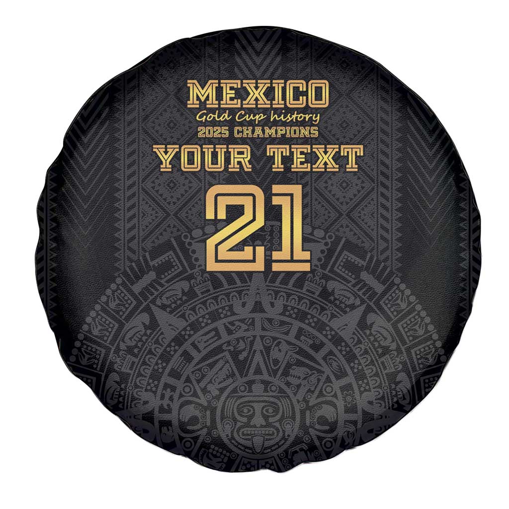 Mexico Football Custom Spare Tire Cover Mexico's Make History 2025 Gold Style LT9