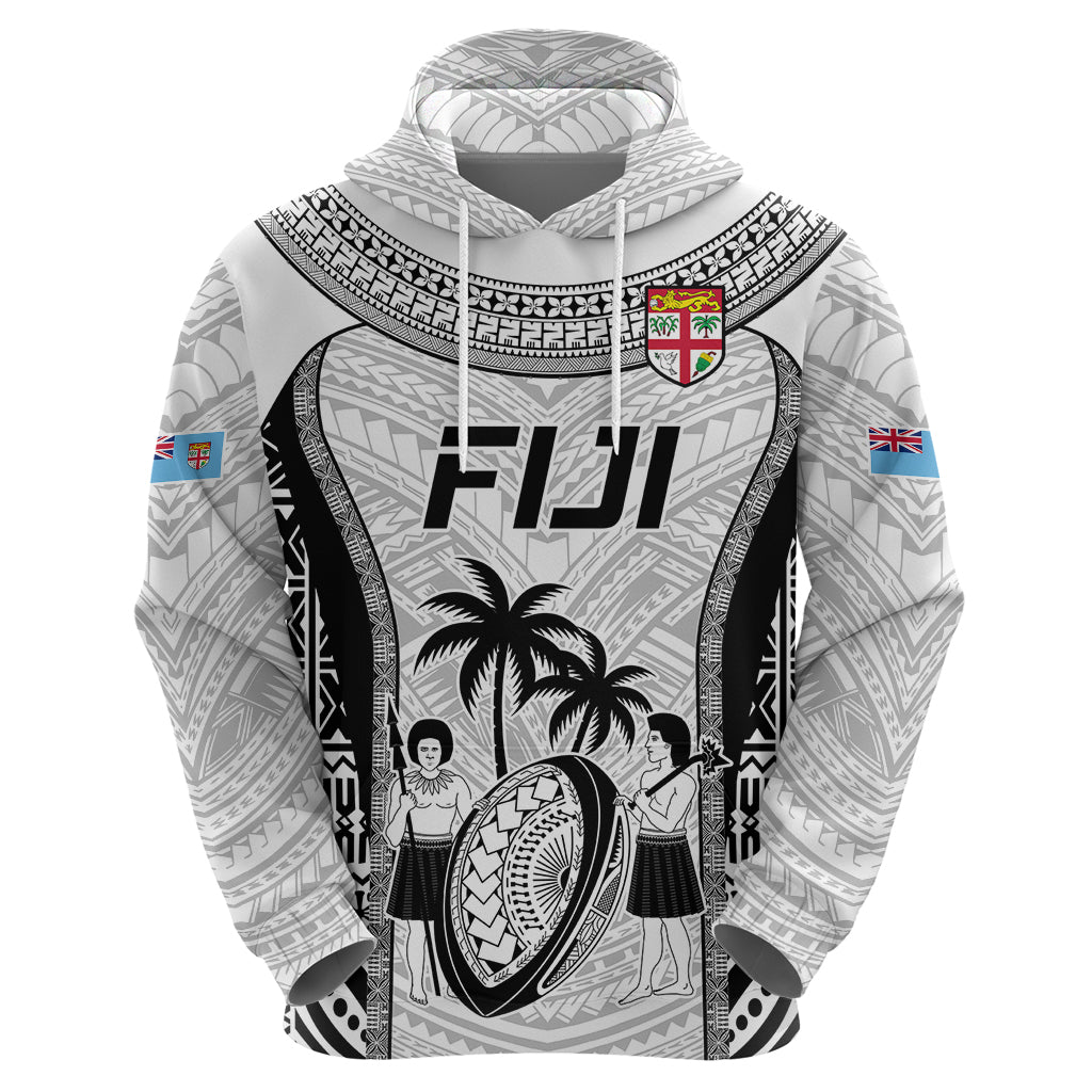 Custom Fiji Rugby Hoodie Go Champions World Cup 2023 Tapa Unique White Vibe LT9