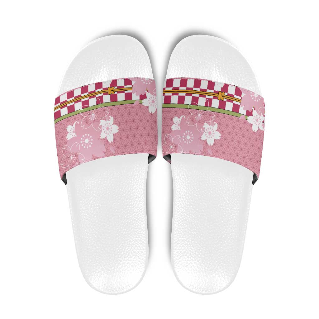 Japanese Asanoha Pattern Slide Sandals Charm Against Evil Spirits LT9