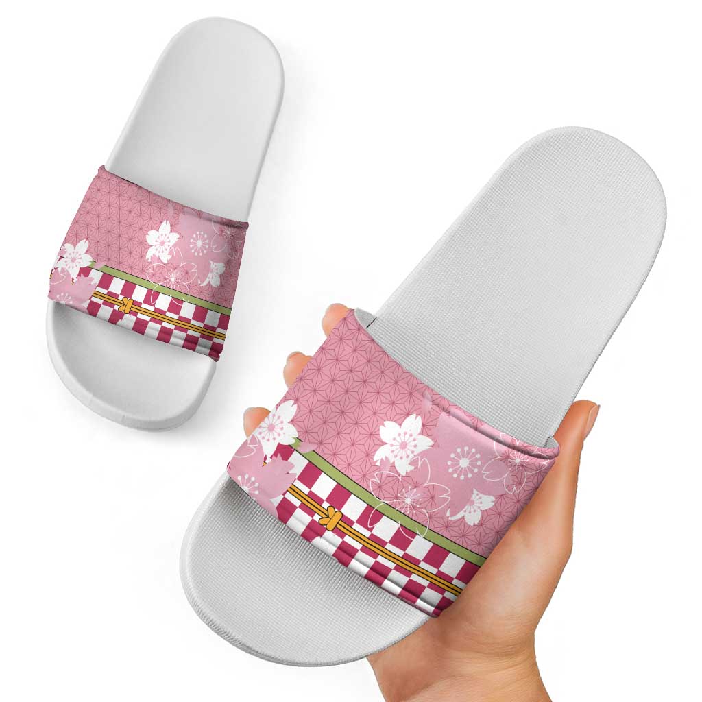 Japanese Asanoha Pattern Slide Sandals Charm Against Evil Spirits LT9