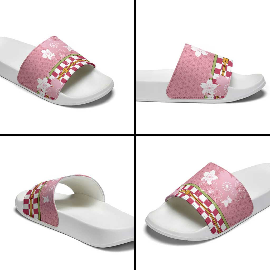 Japanese Asanoha Pattern Slide Sandals Charm Against Evil Spirits LT9