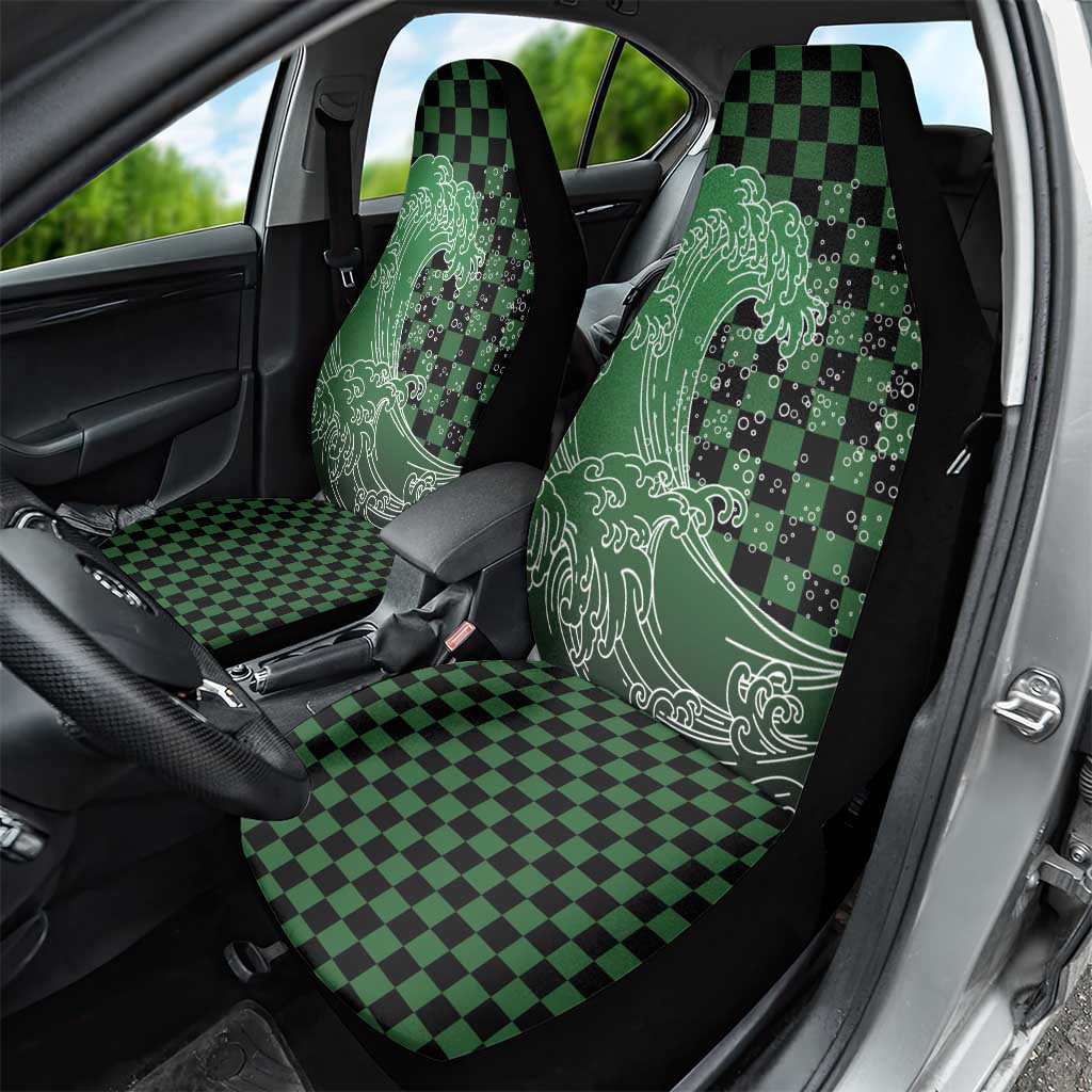 Japanese Asanoha Pattern Car Seat Cover Water Breathing Slayer Dragon LT9