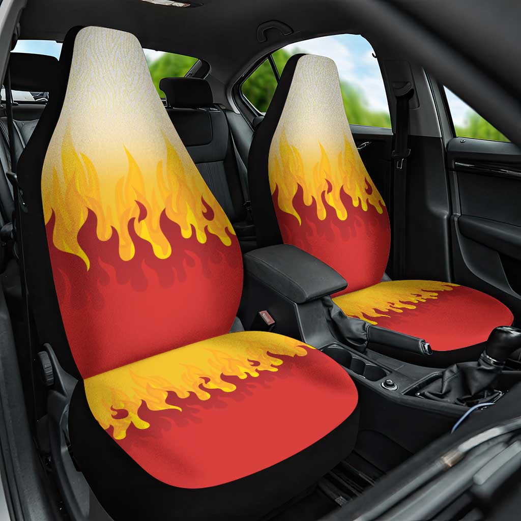 Japanese Kaen Pattern Car Seat Cover Flame Pillar Blazing Lion Heart LT9