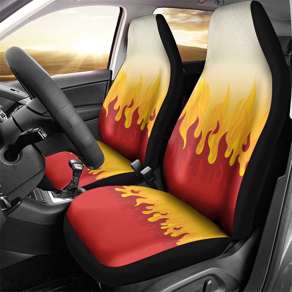 Japanese Kaen Pattern Car Seat Cover Flame Pillar Blazing Lion Heart LT9