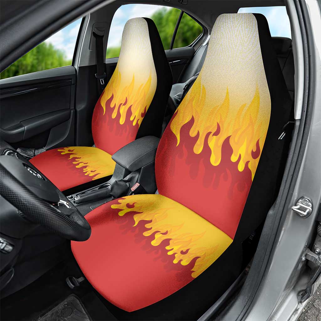 Japanese Kaen Pattern Car Seat Cover Flame Pillar Blazing Lion Heart LT9
