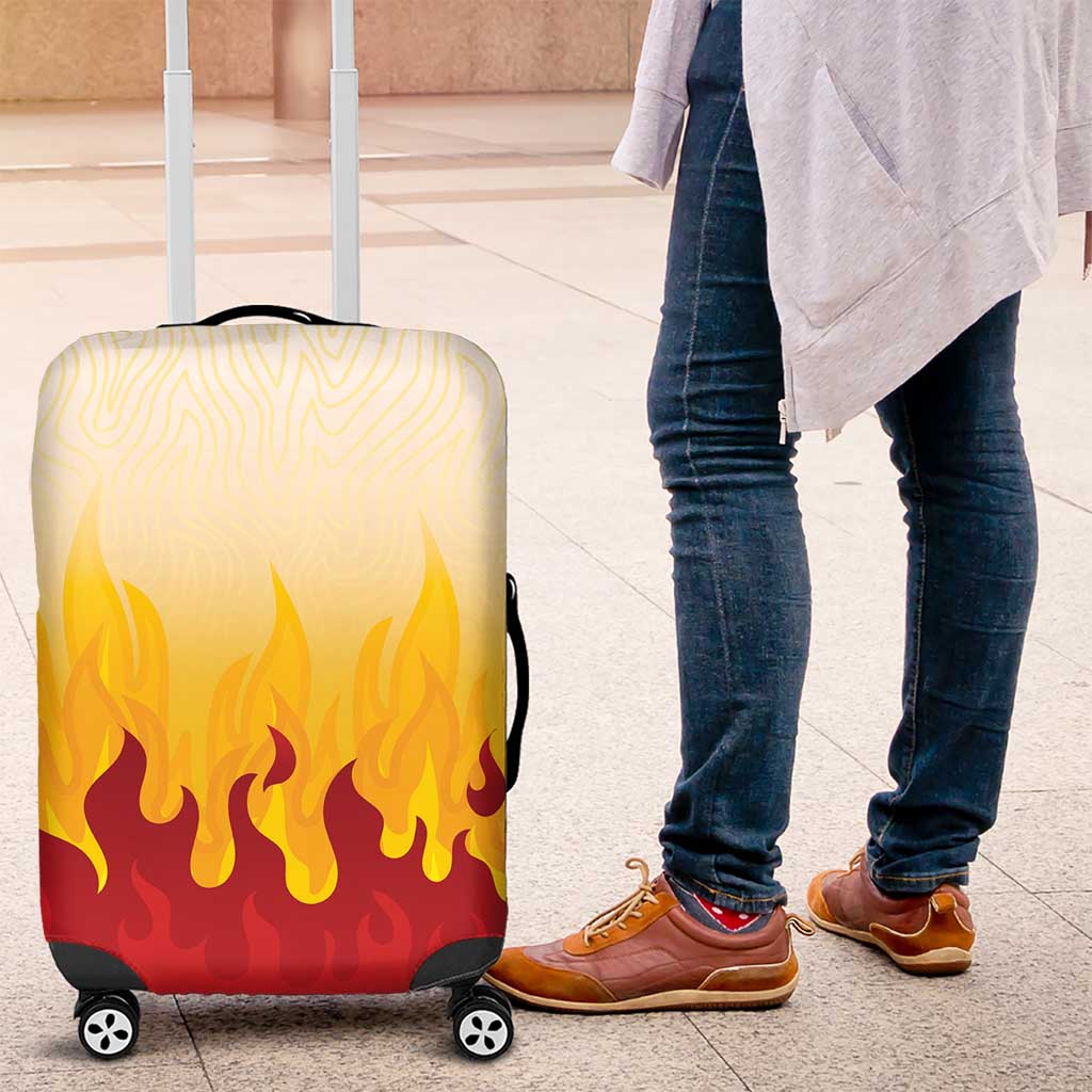 Japanese Kaen Pattern Luggage Cover Flame Pillar Blazing Lion Heart LT9