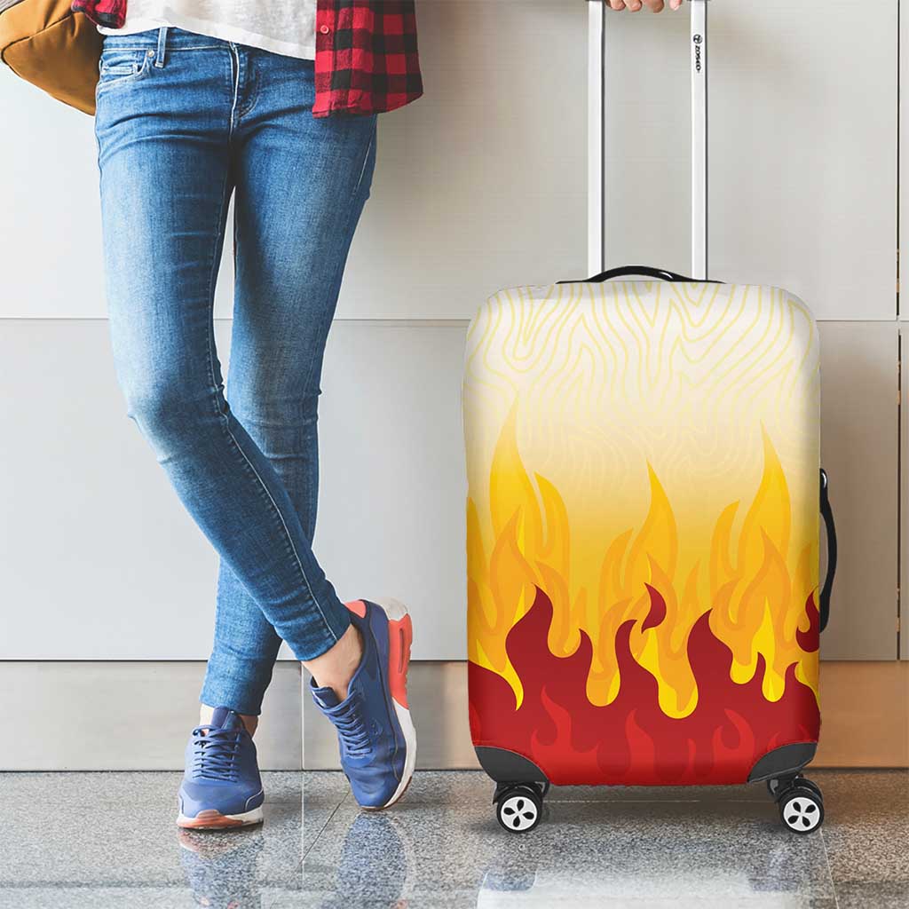 Japanese Kaen Pattern Luggage Cover Flame Pillar Blazing Lion Heart LT9
