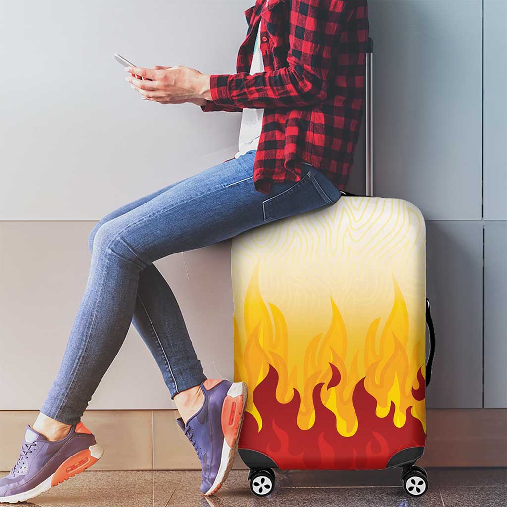 Japanese Kaen Pattern Luggage Cover Flame Pillar Blazing Lion Heart LT9