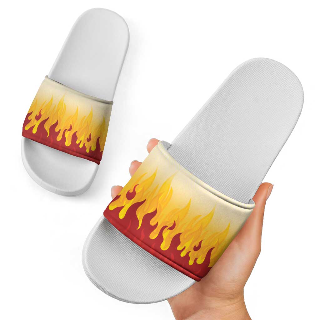 Japanese Kaen Pattern Slide Sandals Flame Pillar Blazing Lion Heart LT9