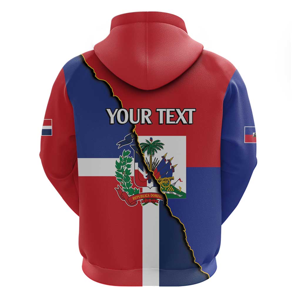 Hispaniola Personalized Hoodie Dominican Republic Haiti Flag Together LT9