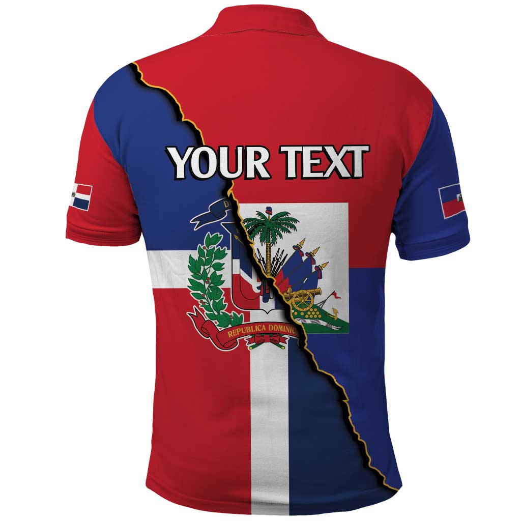 Hispaniola Personalized Polo Shirt Dominican Republic Haiti Flag Together LT9