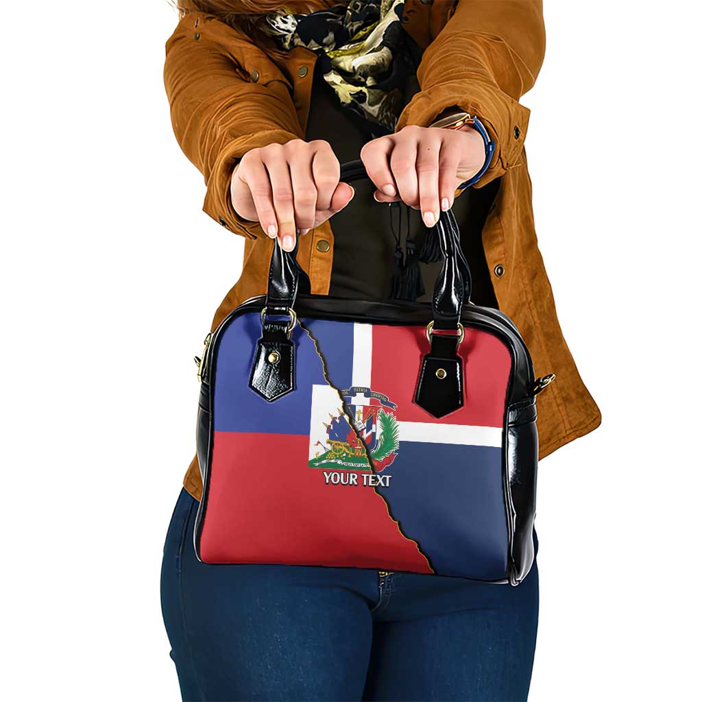Hispaniola Personalized Shoulder Handbag Dominican Republic Haiti Flag Together LT9