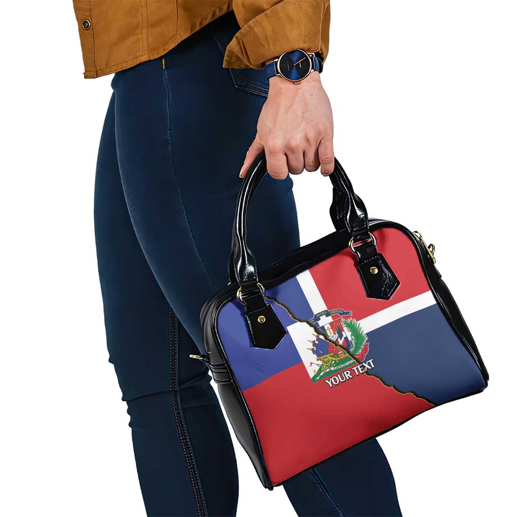Hispaniola Personalized Shoulder Handbag Dominican Republic Haiti Flag Together LT9