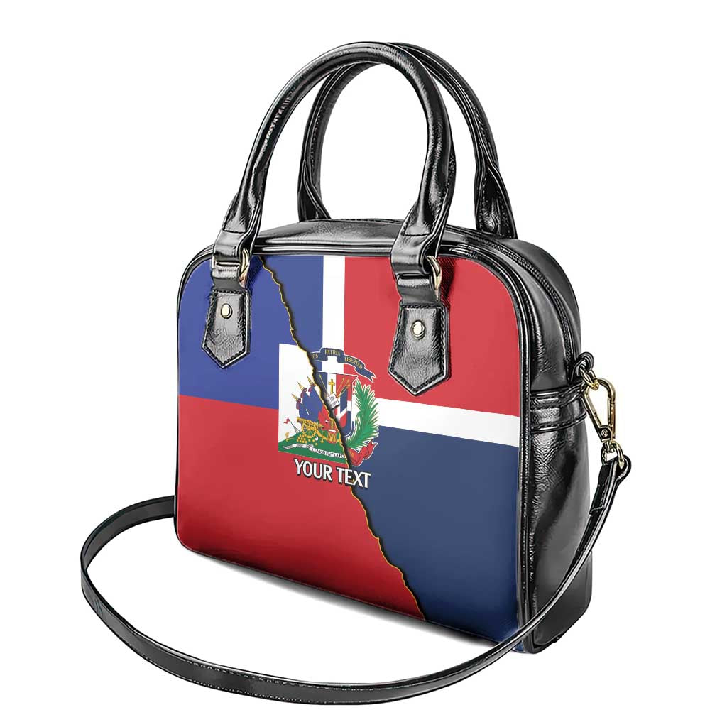 Hispaniola Personalized Shoulder Handbag Dominican Republic Haiti Flag Together LT9