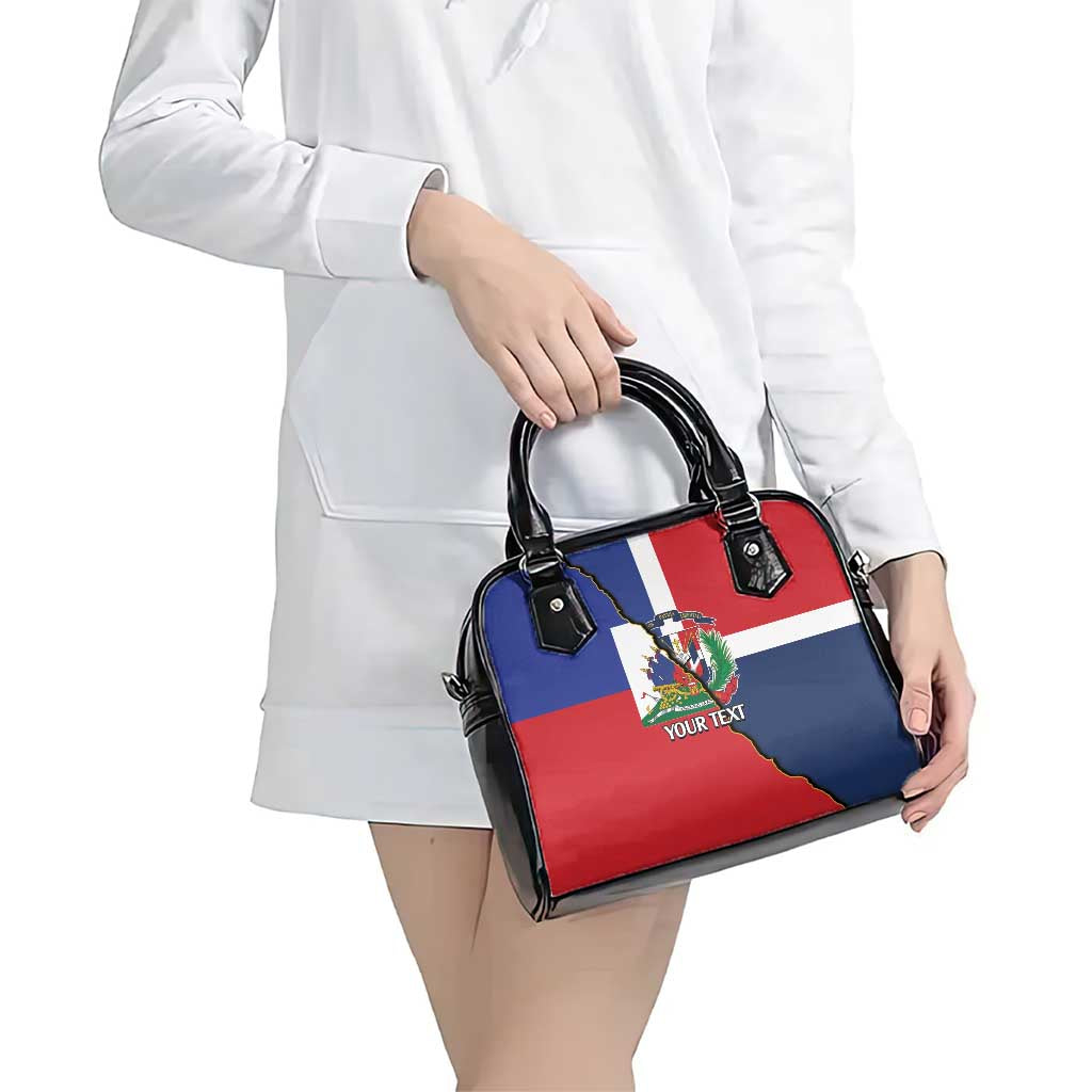 Hispaniola Personalized Shoulder Handbag Dominican Republic Haiti Flag Together LT9