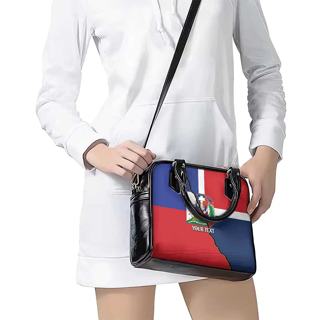 Hispaniola Personalized Shoulder Handbag Dominican Republic Haiti Flag Together LT9