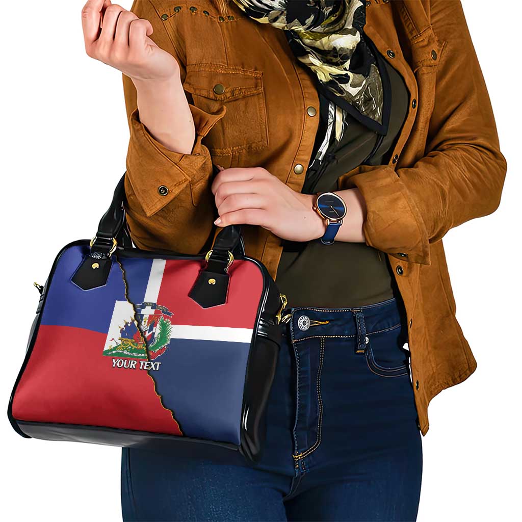 Hispaniola Personalized Shoulder Handbag Dominican Republic Haiti Flag Together LT9