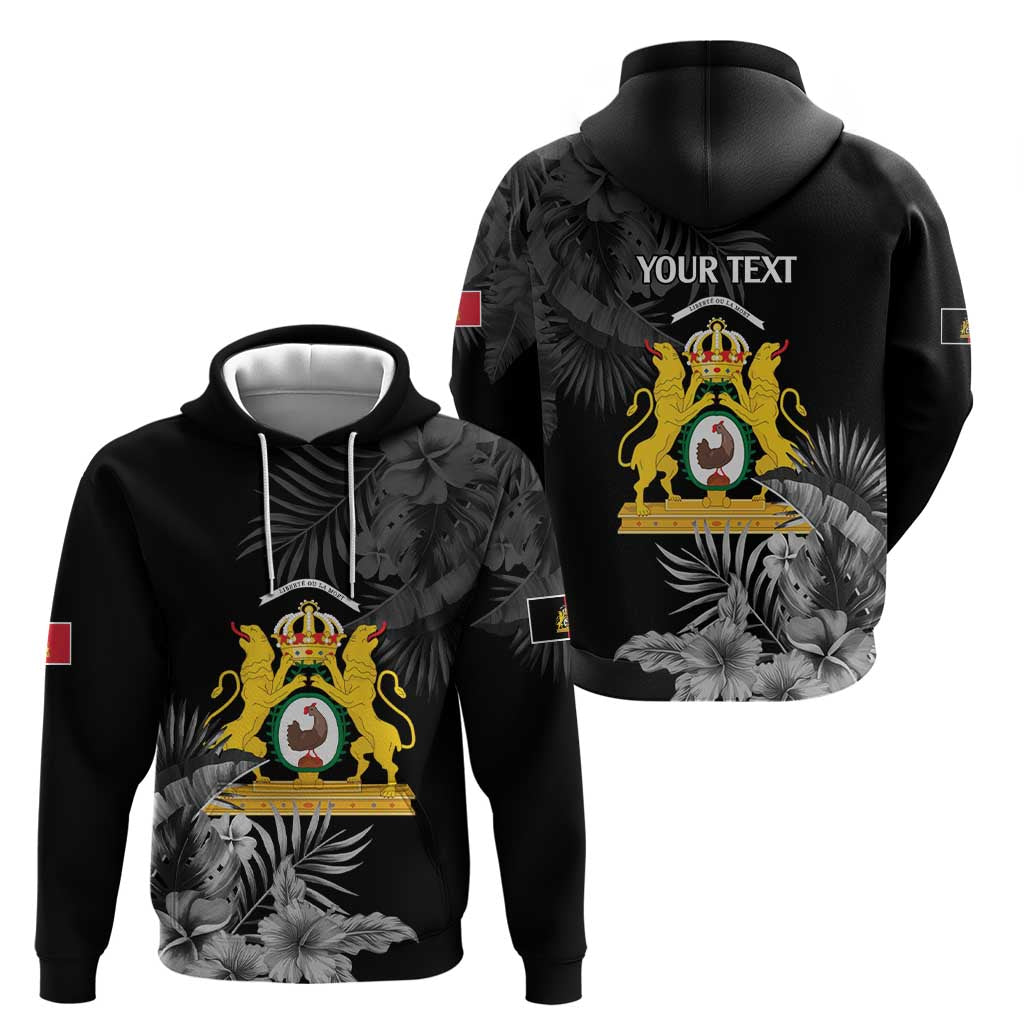 First Empire of Haiti Personalized Hoodie Black Hibiscus Liberte ou la Mort! LT9