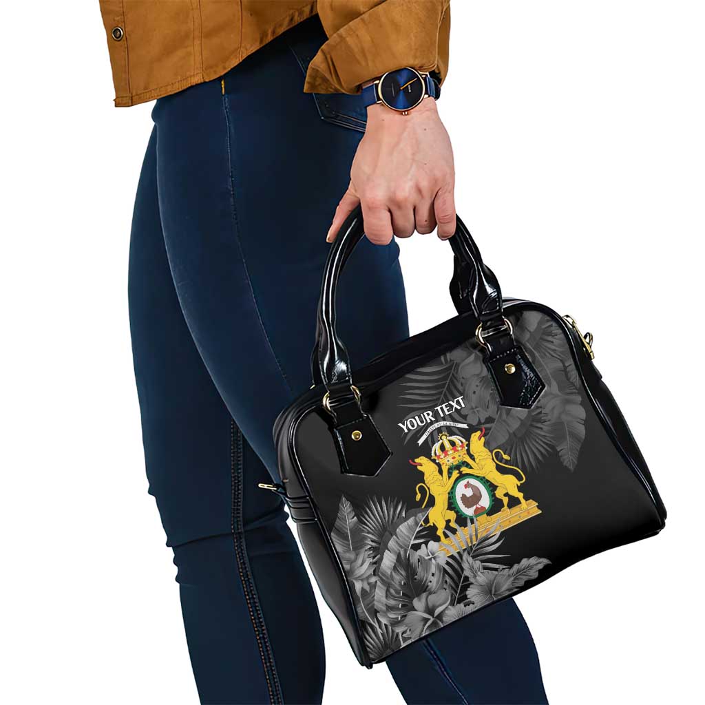 First Empire of Haiti Personalized Shoulder Handbag Black Hibiscus Liberte ou la Mort! LT9