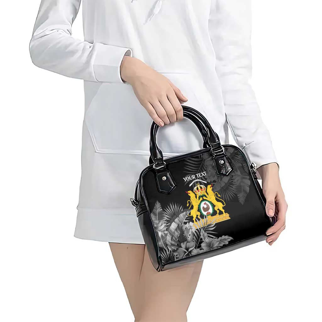 First Empire of Haiti Personalized Shoulder Handbag Black Hibiscus Liberte ou la Mort! LT9