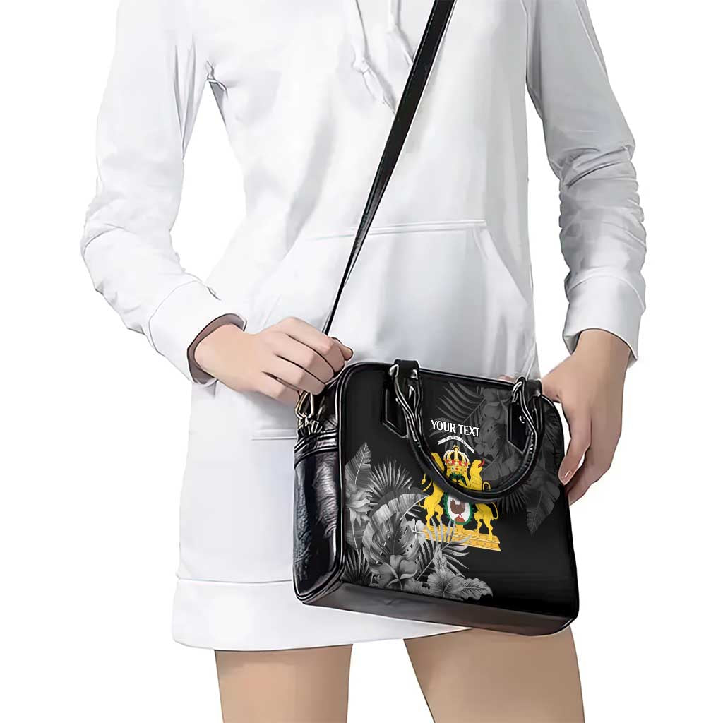 First Empire of Haiti Personalized Shoulder Handbag Black Hibiscus Liberte ou la Mort! LT9
