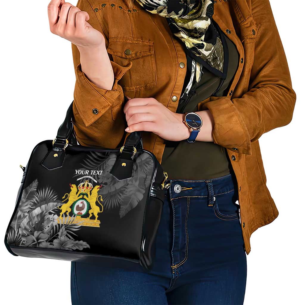 First Empire of Haiti Personalized Shoulder Handbag Black Hibiscus Liberte ou la Mort! LT9