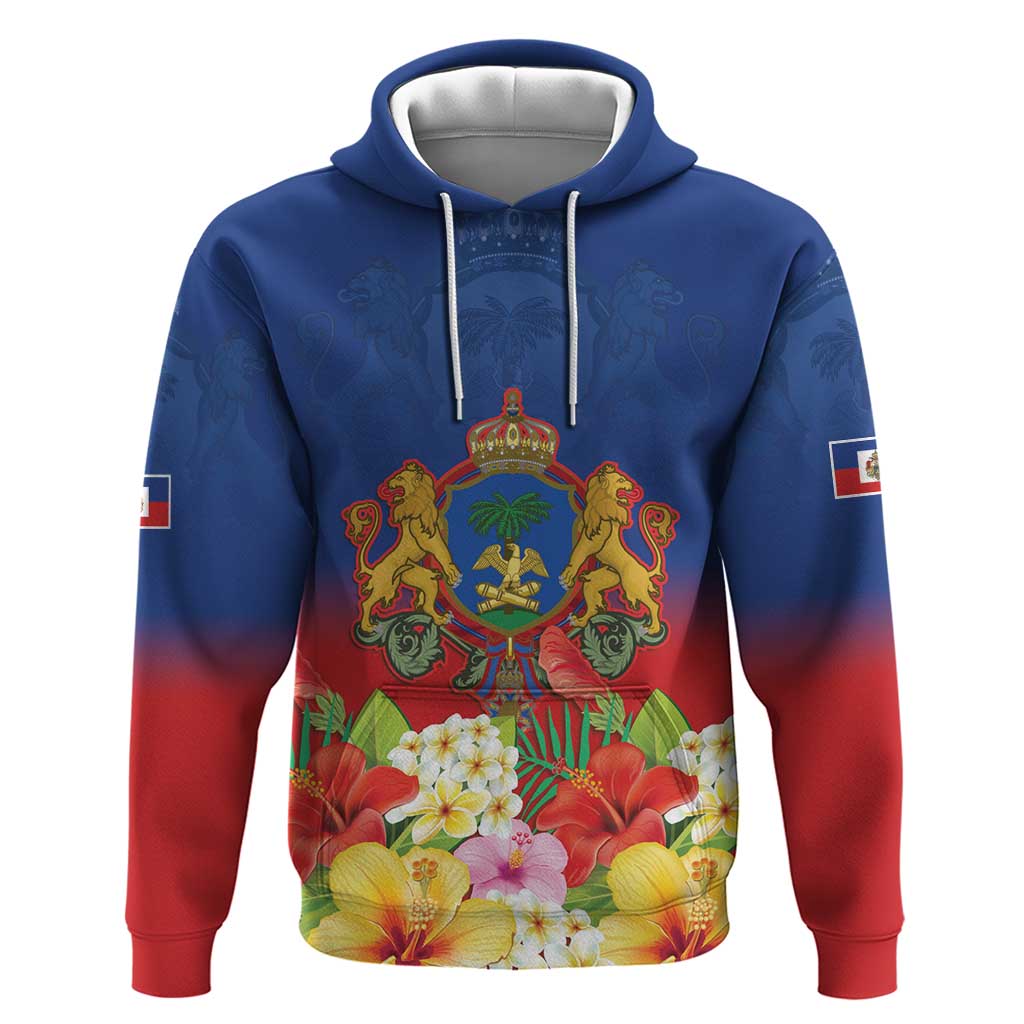 Second Empire of Haiti 1849-1859 Personalized Hoodie Tropical Hibiscus Flowers LT9
