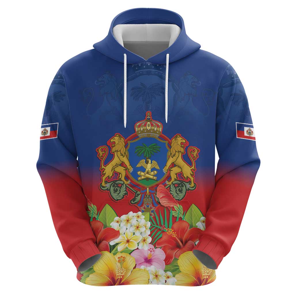 Second Empire of Haiti 1849-1859 Personalized Hoodie Tropical Hibiscus Flowers LT9