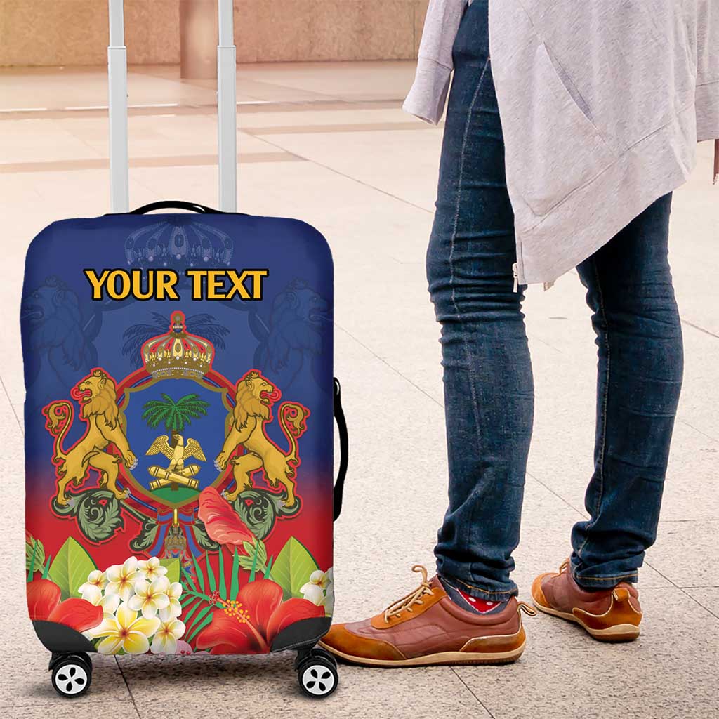 Second Empire of Haiti 1849-1859 Personalized Luggage Cover Tropical Hibiscus Flowers LT9