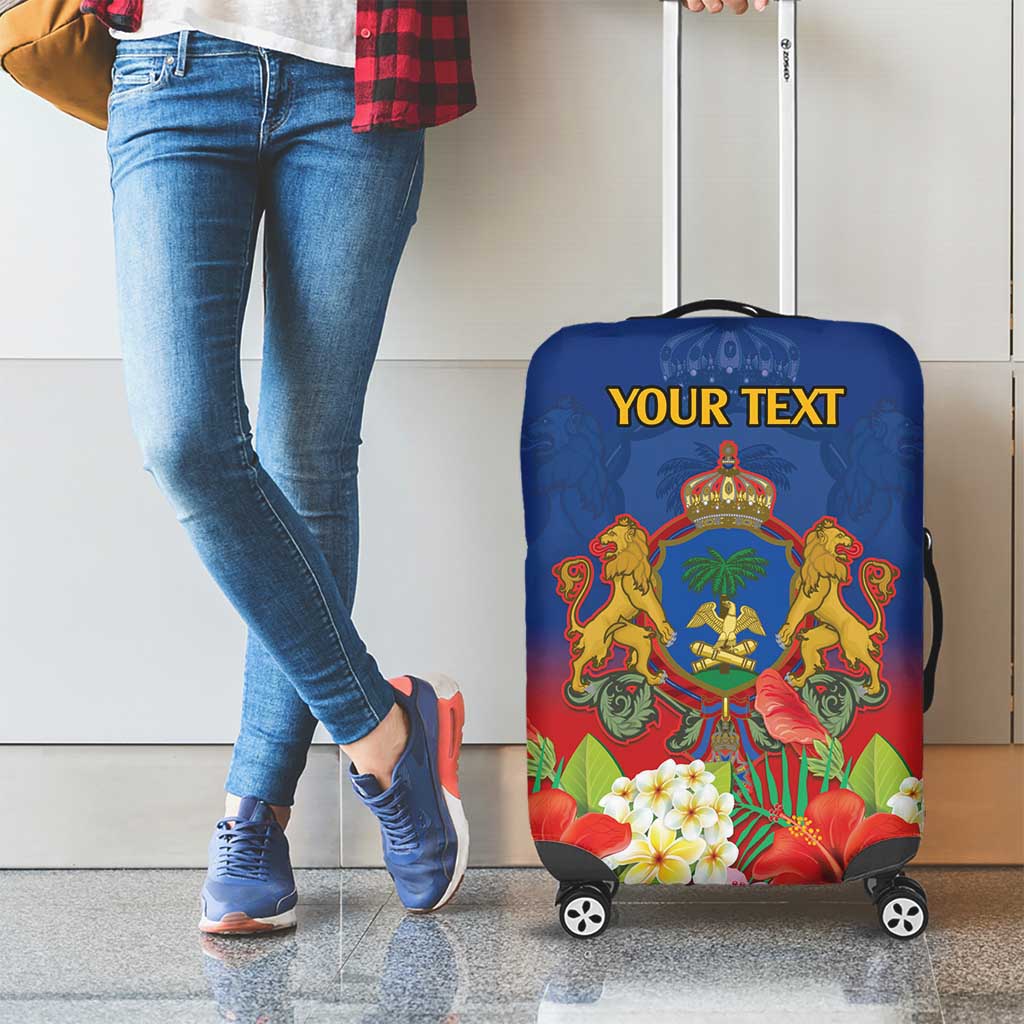 Second Empire of Haiti 1849-1859 Personalized Luggage Cover Tropical Hibiscus Flowers LT9