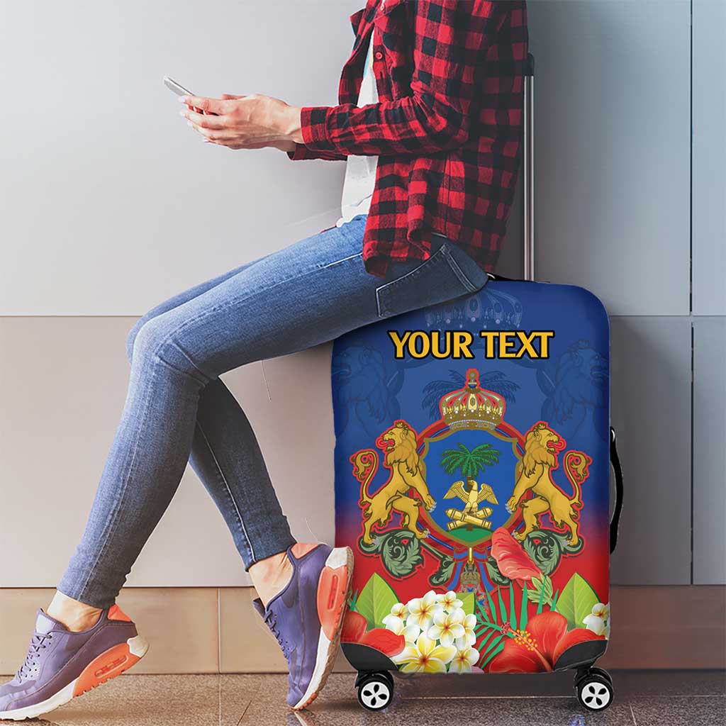Second Empire of Haiti 1849-1859 Personalized Luggage Cover Tropical Hibiscus Flowers LT9