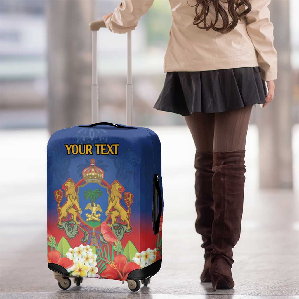 Second Empire of Haiti 1849-1859 Personalized Luggage Cover Tropical Hibiscus Flowers LT9